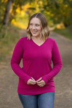 Load image into Gallery viewer, IN STOCK Leah Long Sleeve Top - Magenta | Women&#39;s Casual Top FINAL SALE