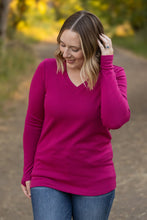 Load image into Gallery viewer, IN STOCK Leah Long Sleeve Top - Magenta | Women&#39;s Casual Top FINAL SALE