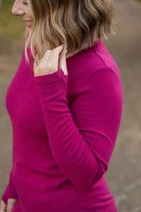 IN STOCK Leah Long Sleeve Top - Magenta | Women's Casual Top FINAL SALE