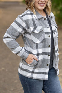 Norah Shacket-  Grey & White Plaid