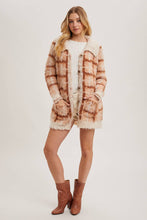 Load image into Gallery viewer, Sweater Weather Plaid Sherpa Cardigan