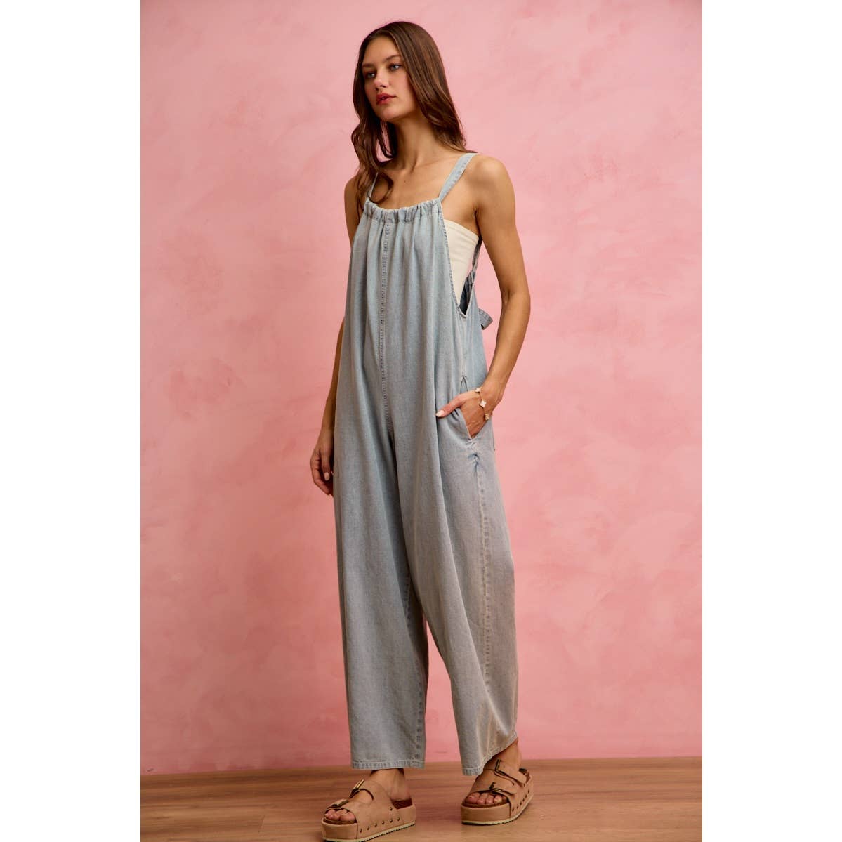 Tied & True Denim Romper