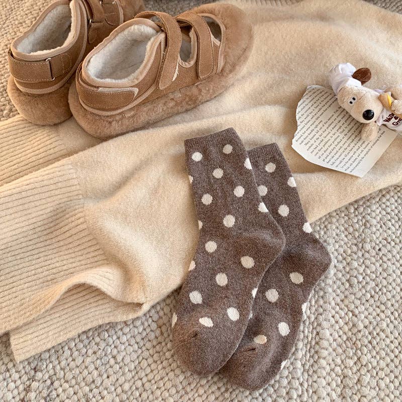 Polka Dot Wool-Blend Socks