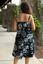 Load image into Gallery viewer, IN STOCK Cassidy Midi Dress - Black and White Floral | Women’s Dress FINAL SALE