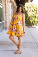 Load image into Gallery viewer, IN STOCK Rory Ruffle Dress - Golden Floral FINAL SALE