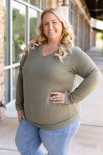 Load image into Gallery viewer, IN STOCK Larissa Long Sleeve - Olive | Women&#39;s V-Neck Top FINAL SALE