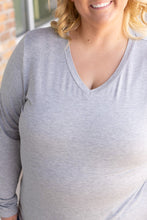 Load image into Gallery viewer, IN STOCK Larissa Long Sleeve - Light Grey | Women&#39;s V-Neck Top