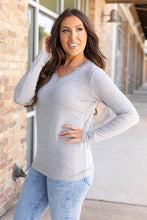 Load image into Gallery viewer, IN STOCK Larissa Long Sleeve - Light Grey | Women&#39;s V-Neck Top