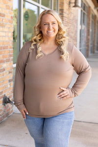 Larissa Long Sleeve Top- Mocha