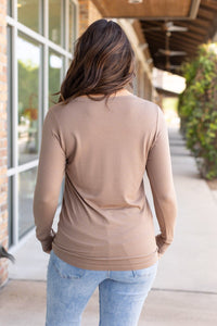 Larissa Long Sleeve Top- Mocha