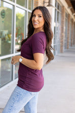 Load image into Gallery viewer, Sophia Pocket Tee- Burgundy