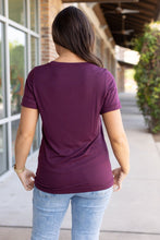 Load image into Gallery viewer, Sophia Pocket Tee- Burgundy