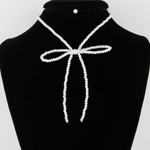 Load image into Gallery viewer, Pearled Ribbon Necklace