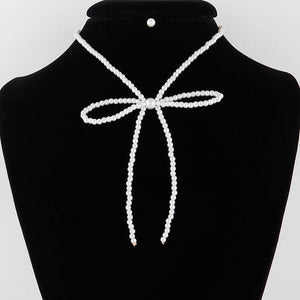 Pearled Ribbon Necklace