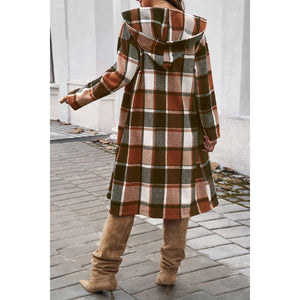 Emmy Flannel Plaid Long Jacket