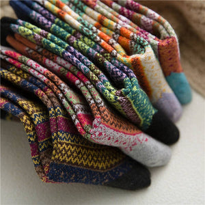 Bohemian Style Wool-Blend Socks