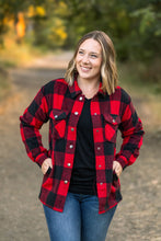 Load image into Gallery viewer, Norah Shacket- Red &amp; Black  Plaid