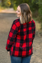 Load image into Gallery viewer, Norah Shacket- Red &amp; Black  Plaid