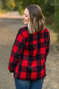 Norah Shacket- Red & Black  Plaid