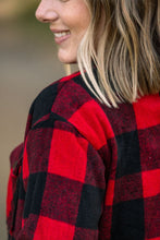 Load image into Gallery viewer, Norah Shacket- Red &amp; Black  Plaid