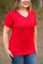 Load image into Gallery viewer, IN STOCK Olivia Tee - Red Sparkle