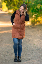 Load image into Gallery viewer, IN STOCK Harlow Long Vest - Cinnamon