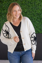 Load image into Gallery viewer, IN STOCK Black Floral Sweater Cardigan