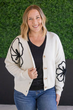 Load image into Gallery viewer, IN STOCK Black Floral Sweater Cardigan