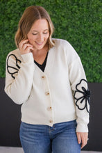 Load image into Gallery viewer, IN STOCK Black Floral Sweater Cardigan