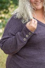 Load image into Gallery viewer, IN STOCK Brittney Button Sweater - Purple | Women&#39;s Long Sleeve FINAL SALE