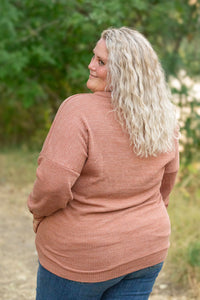 IN STOCK Brittney Button Sweater - Terra Cotta | Women's Long Sleeve FINAL SALE