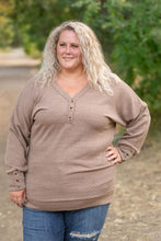 Load image into Gallery viewer, IN STOCK Brittney Button Sweater - Mocha FINAL SALE