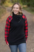 Load image into Gallery viewer, IN STOCK Zoey ZipCowl - Black and Buffalo Plaid