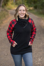 Load image into Gallery viewer, IN STOCK Zoey ZipCowl - Black and Buffalo Plaid