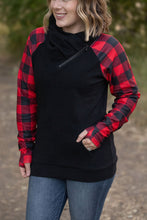 Load image into Gallery viewer, IN STOCK Zoey ZipCowl - Black and Buffalo Plaid