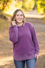 Load image into Gallery viewer, IN STOCK Vintage Wash Pullover - Purple FINAL SALE