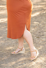 Load image into Gallery viewer, IN STOCK Reagan Ribbed Midi Dress - Rust | Women&#39;s Dress FINAL SALE