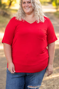 IN STOCK Sophie Pocket Tee - Red | Women's Short Sleeve