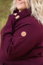 Load image into Gallery viewer, IN STOCK Classic Zoey ZipCowl Sweatshirt - Burgundy FINAL SALE