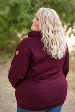 Load image into Gallery viewer, IN STOCK Classic Zoey ZipCowl Sweatshirt - Burgundy FINAL SALE