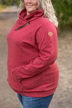 Load image into Gallery viewer, IN STOCK Classic Zoey ZipCowl Sweatshirt - Brick FINAL SALE