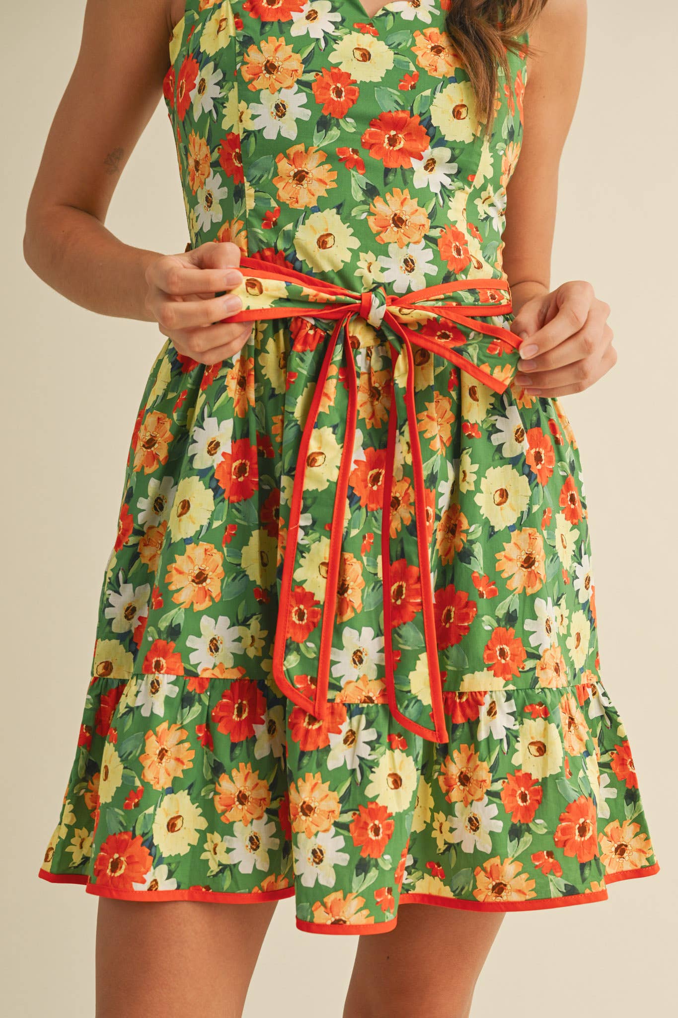 Florence Scalloped Mini Dress