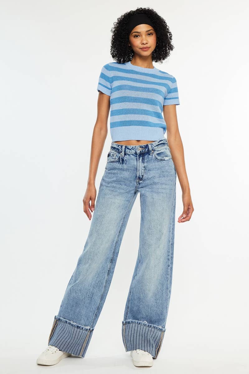 Kancan Jax Wide Cuffed Denim