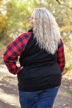 Load image into Gallery viewer, IN STOCK Zoey ZipCowl - Black and Buffalo Plaid