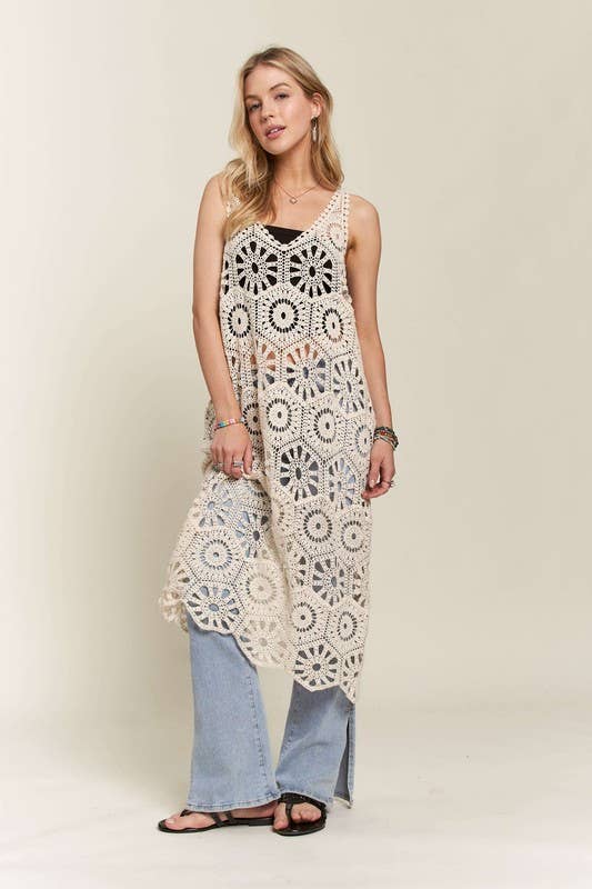 Sandra Crochet Cover-up Tunic