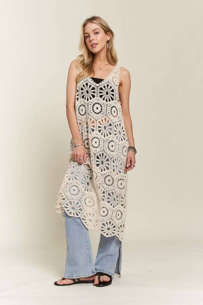 Sandra Crochet Cover-up Tunic