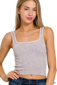 Seamless Washed Tank Top -Fall Vibes