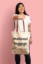 Load image into Gallery viewer, Emotional Baggage Tote Bag (grocery, unique, canvas, leather