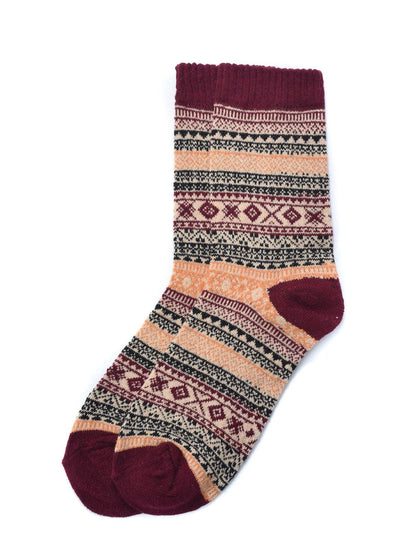 Jewel Tone Bohemian Wool Blend Socks