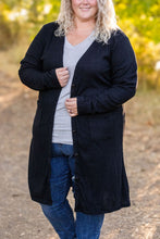 Load image into Gallery viewer, IN STOCK Knit Colbie Ribbed Cardigan - Black